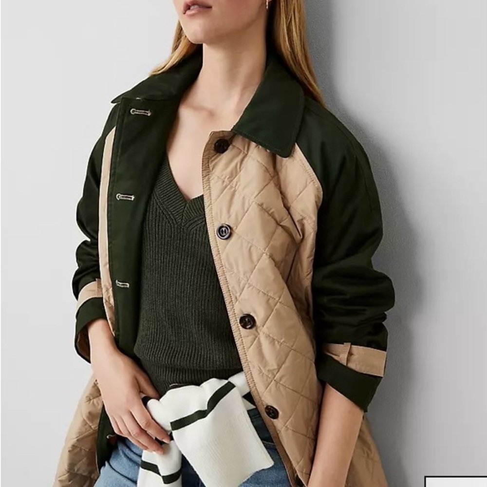 Ann Taylor Two-Tone Quilted Women's Jacket
